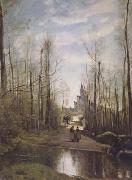 L'eglise de Marissel (mk11), Jean Baptiste Camille  Corot